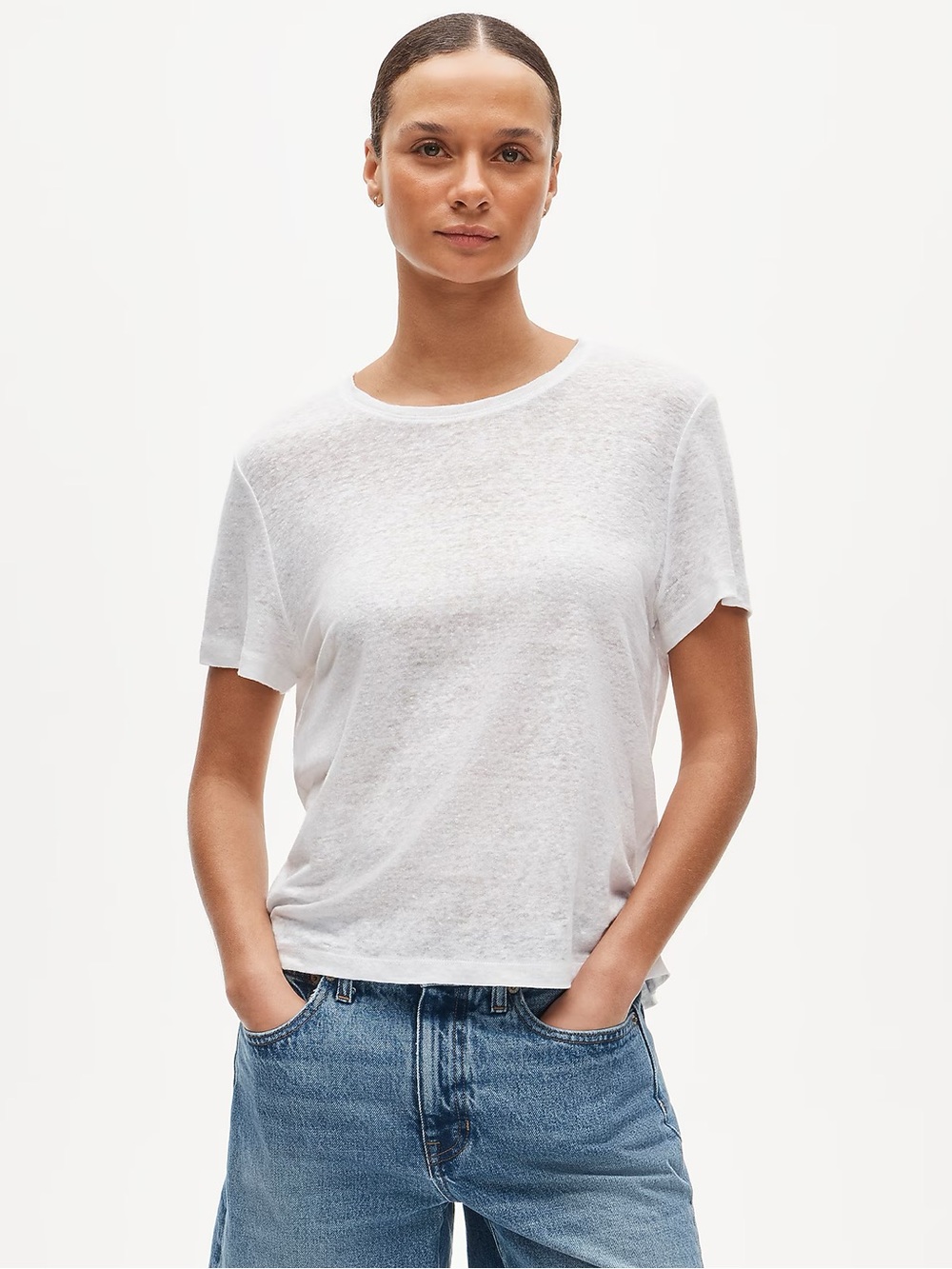 J.Crew New Relaxed Linen T-Shirt